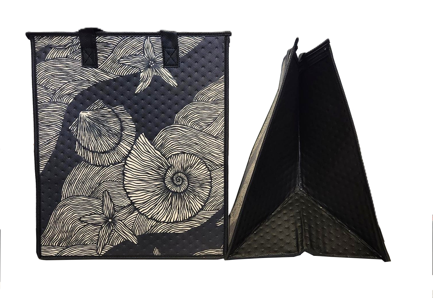 Tropical Paper Garden - Insulated Large Bag - MAGIC ISLAND BLACK LRG