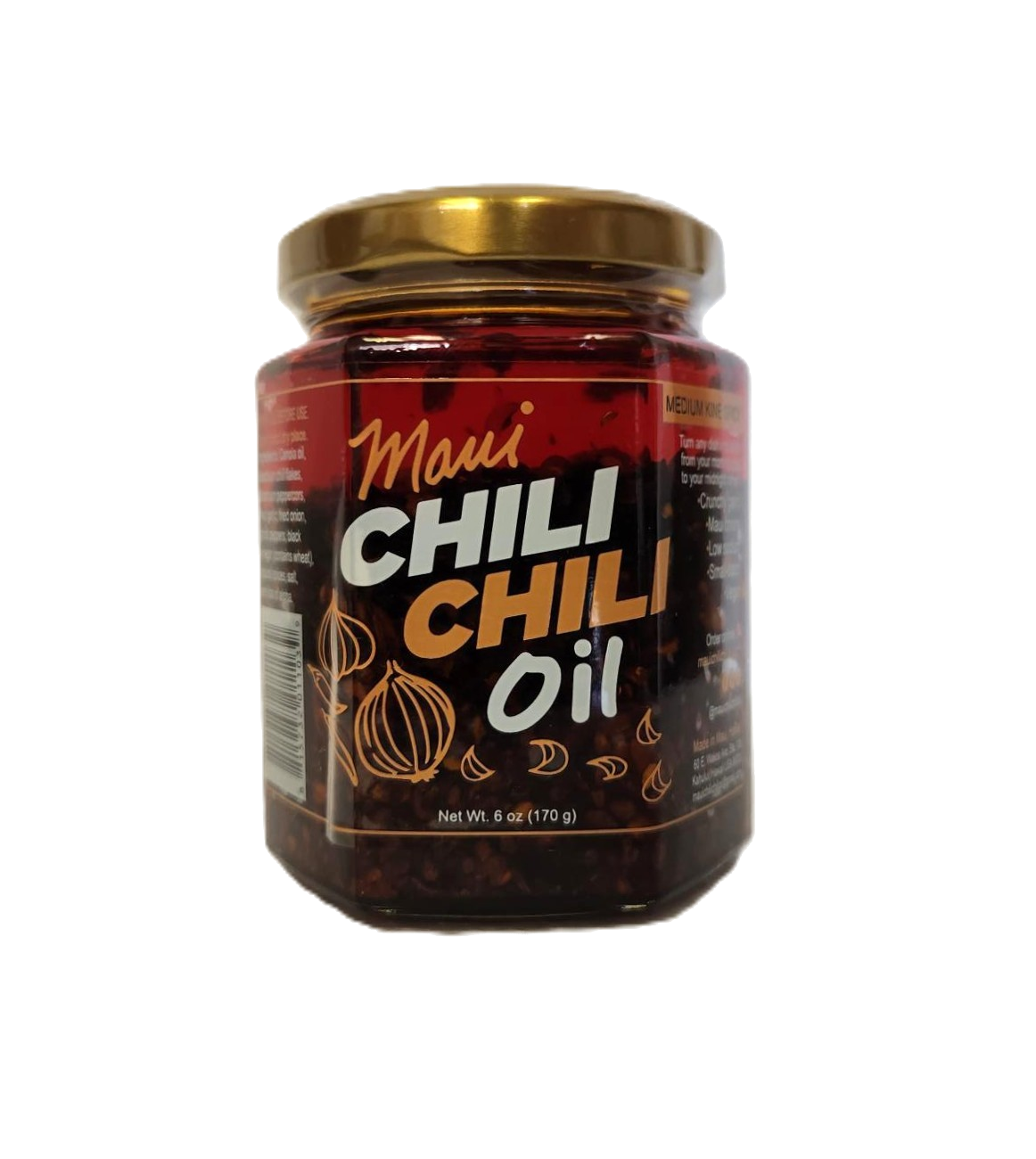 Maui Chili Chili Oil 6oz. - Medium Kine Spicy Chili Oil