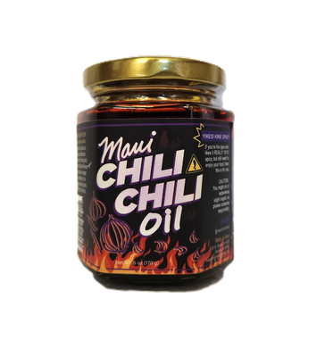 Maui Chili Chili Oil 6oz. - Yikes! Kine Spicy Chili Oil