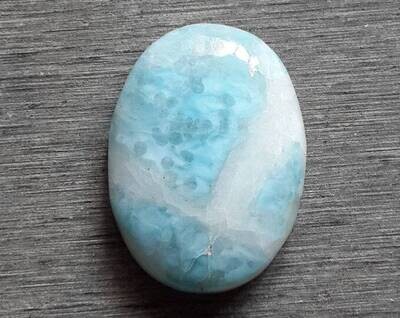 Rare Natural Blue Larimar Gemstone Cabochon