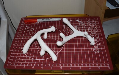 Mini WT Deer Antler Set (Typical in Velvet)