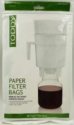 Toddy Replacement Filters, Disposable Paper, Pack of 20