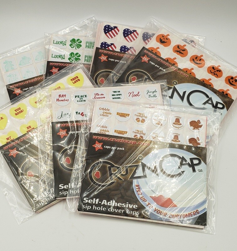 Cruzin Caps Holiday Assortment #1 (7 Pack) "FREE SHIPPING"