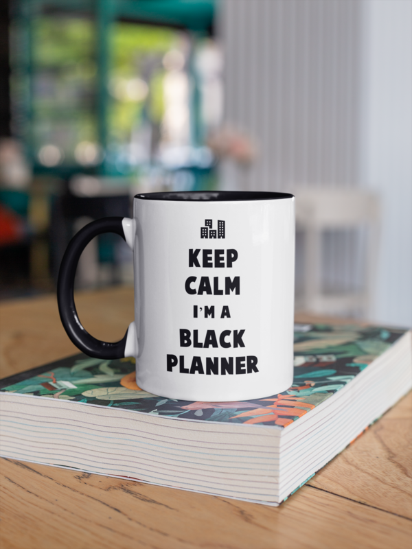 Keep Calm I'm a Black Planner Mug 