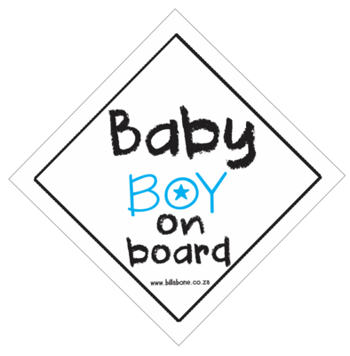 Baby Boy On Board Car Sign or Sticker
