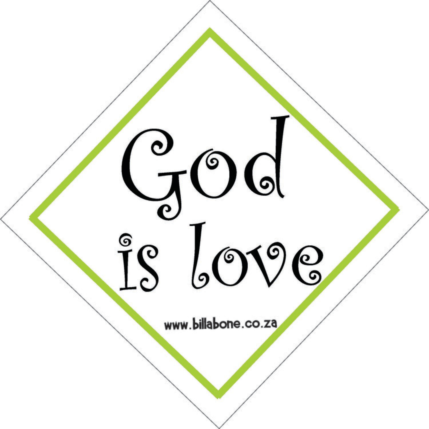 God is Love Car Sign or Sticker