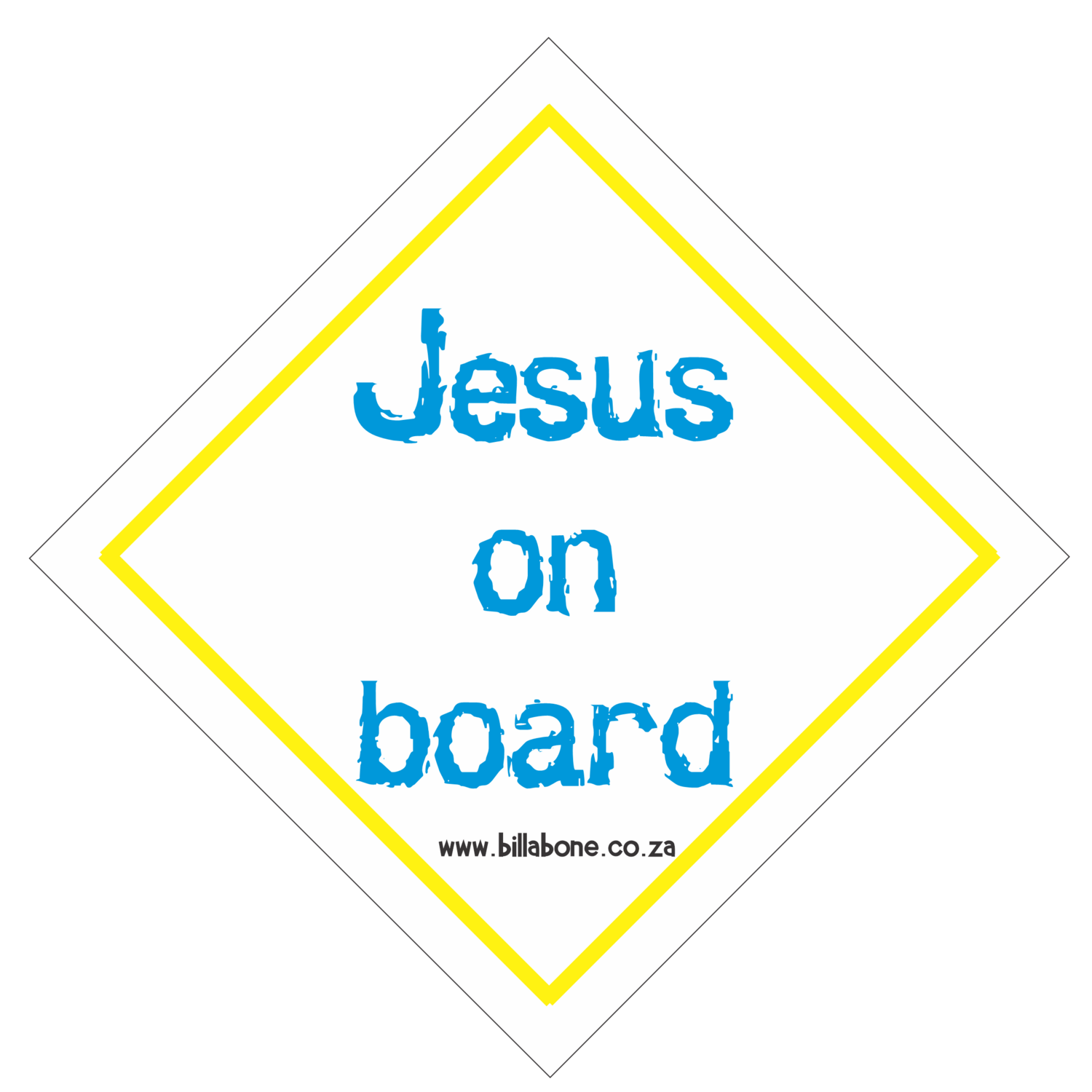 Jesus On Board Car Sign or Sticker
