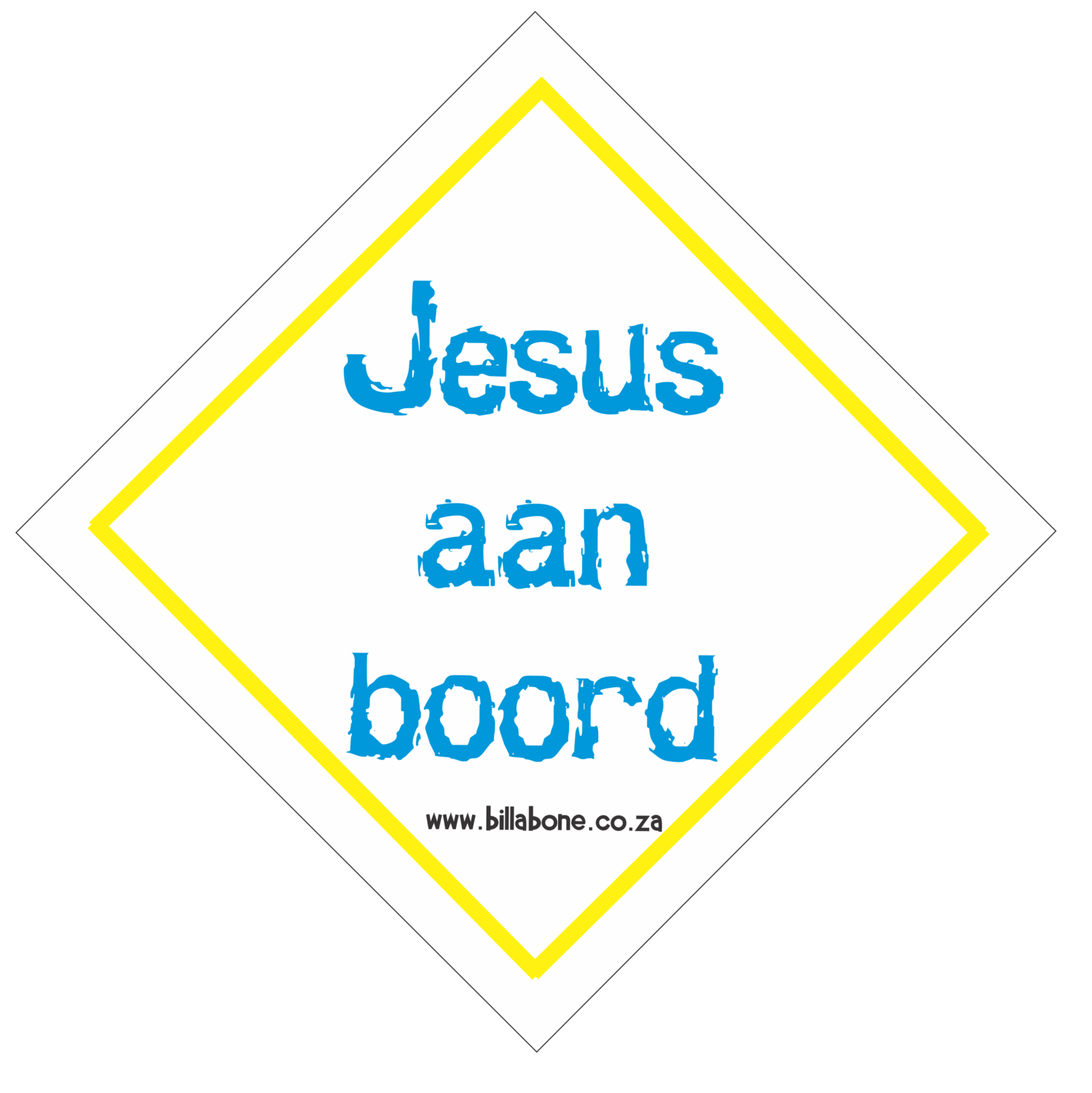 Jesus aan Boord - Car Sign or Sticker