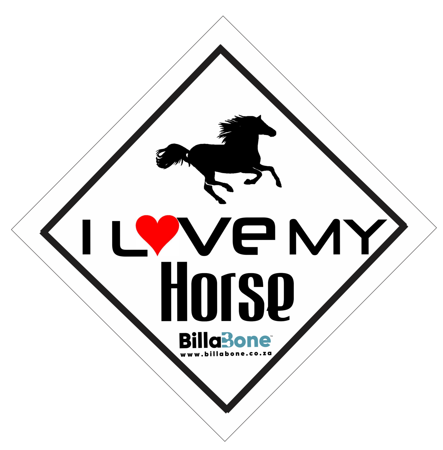 I Love my Horse Car On Board Sign or Sticker