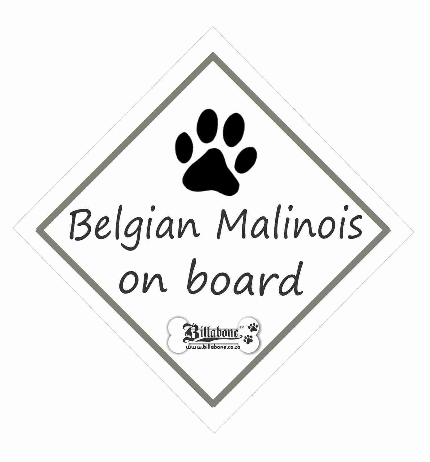 Belgian Malinois On Board Sign or Decal
