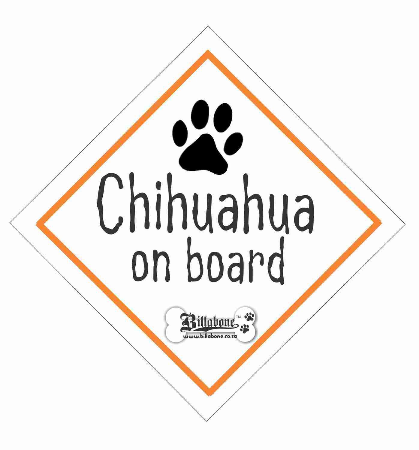 Chihuahua On Board Sign or Sticker