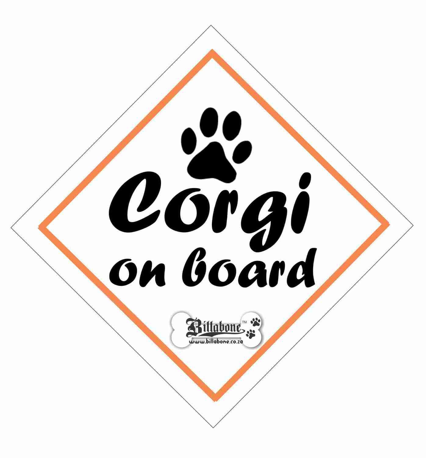 Corgi On Board Sign or Sticker