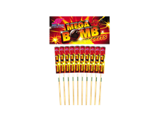FD13RX 802299 Mega Bomb Rkt 2 X 10 Piece PVC Packs (20 Rockets Total)