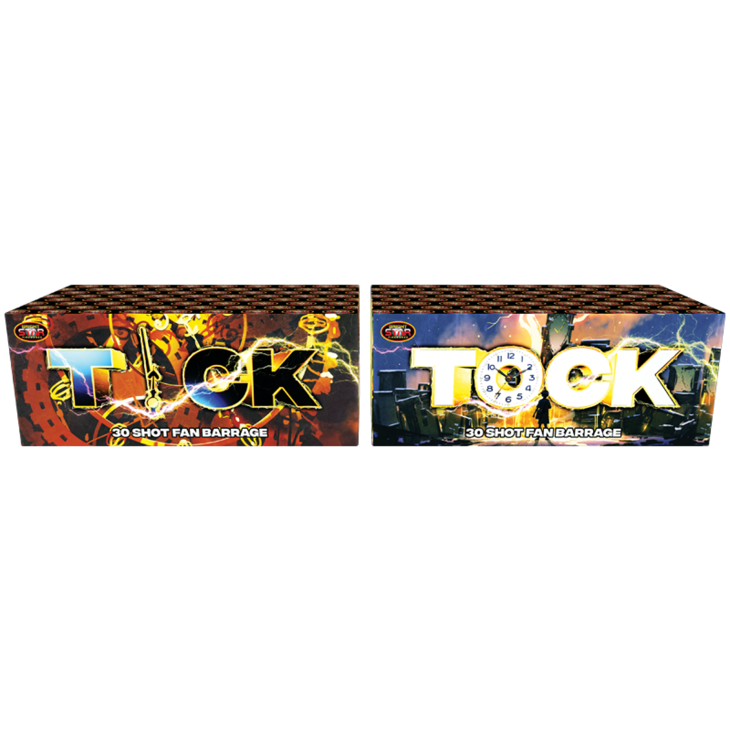 FD79A-Tick Tock 30 Shot fan barrages 2 P/C