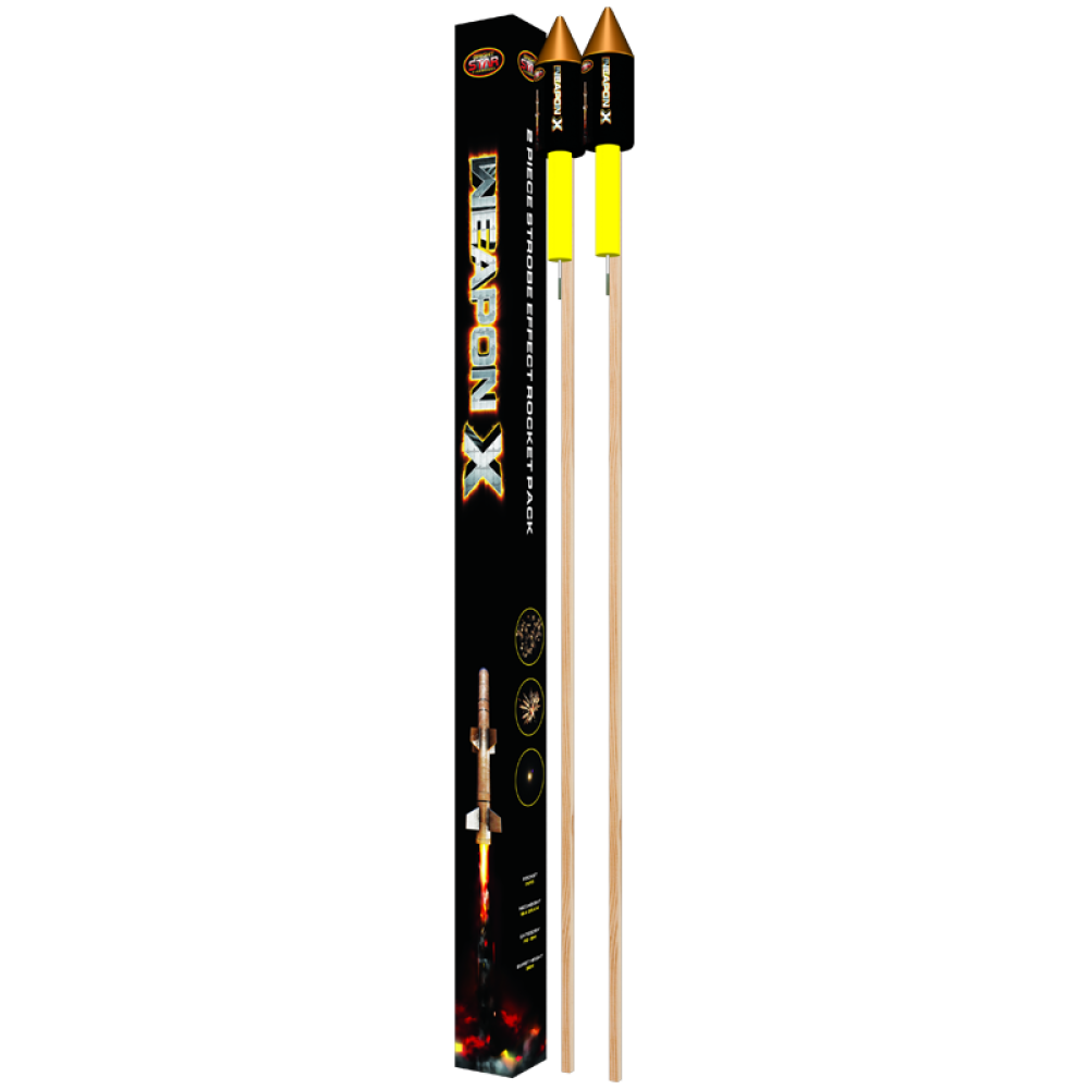 FD84ARX-2486 Weapon &quot;X&quot; Strobe Rocket 2 pce astd