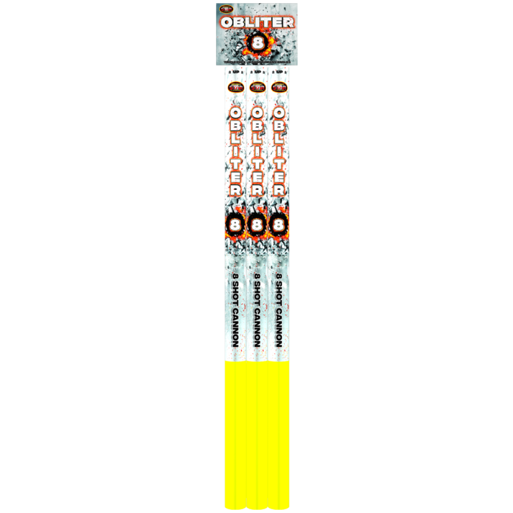 FD84BX 2484 - Oblitor-8 Roman Candle 3pce