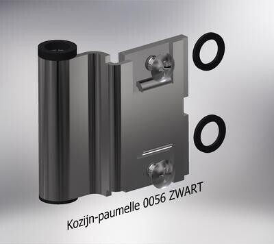 Paumelle 0056 Kozijn-deel, Ring+Dop Zwart