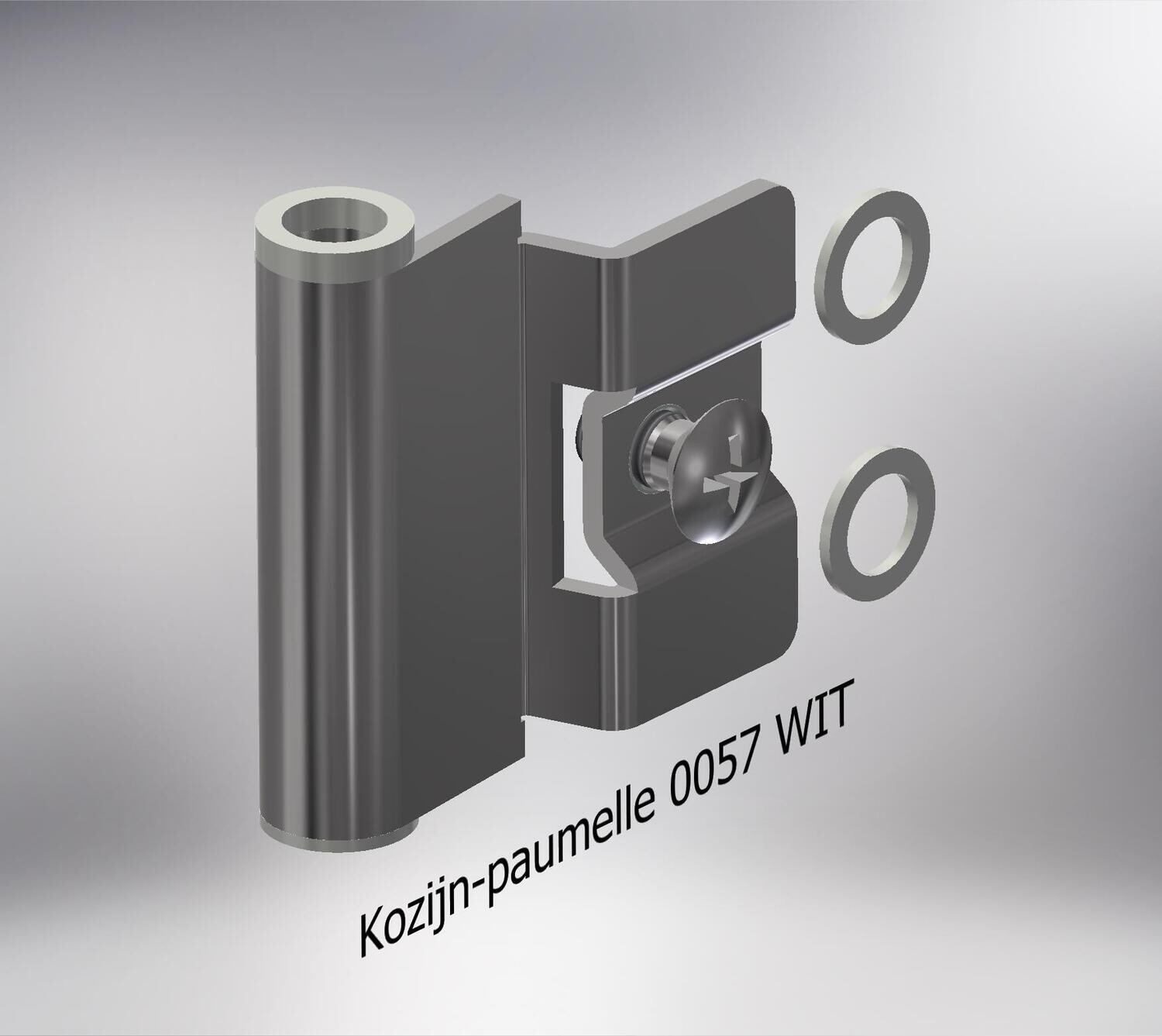 Paumelle 0057 Kozijn-deel, Ring+Dop Wit
