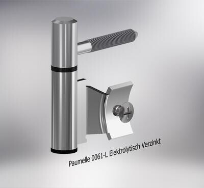 Paumelle 0061-L Compleet, M7, Ring+Dop Zwart, Verzinkt