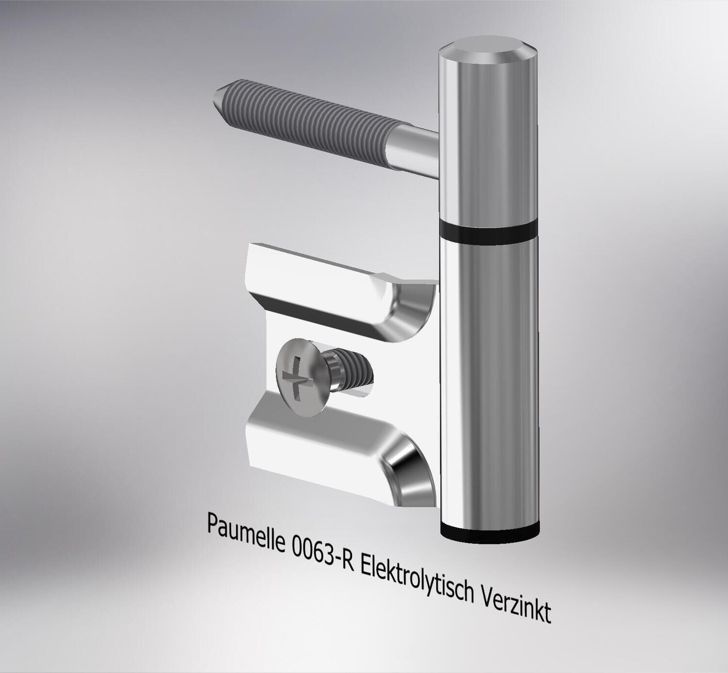 Paumelle 0063-R Compleet, M7, Ring+Dop Zwart, Verzinkt