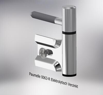 Paumelle 0063-R Compleet, M7, Ring+Dop Zwart, Verzinkt