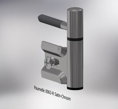 Paumelle 0063-R Compleet, M7, Ring+Dop Zwart, Satin-Chroom