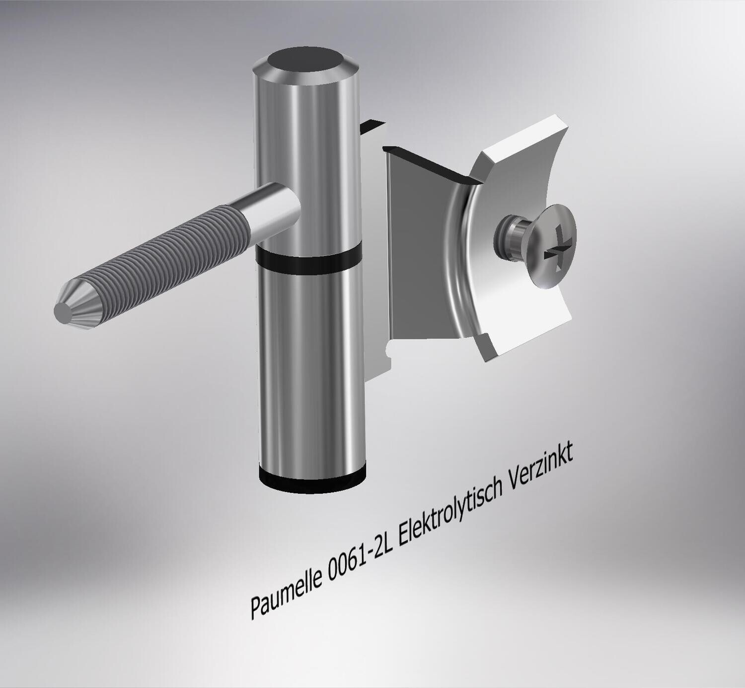 Paumelle 0061-2L Compleet, M7, Ring+Dop Zwart, Verzinkt