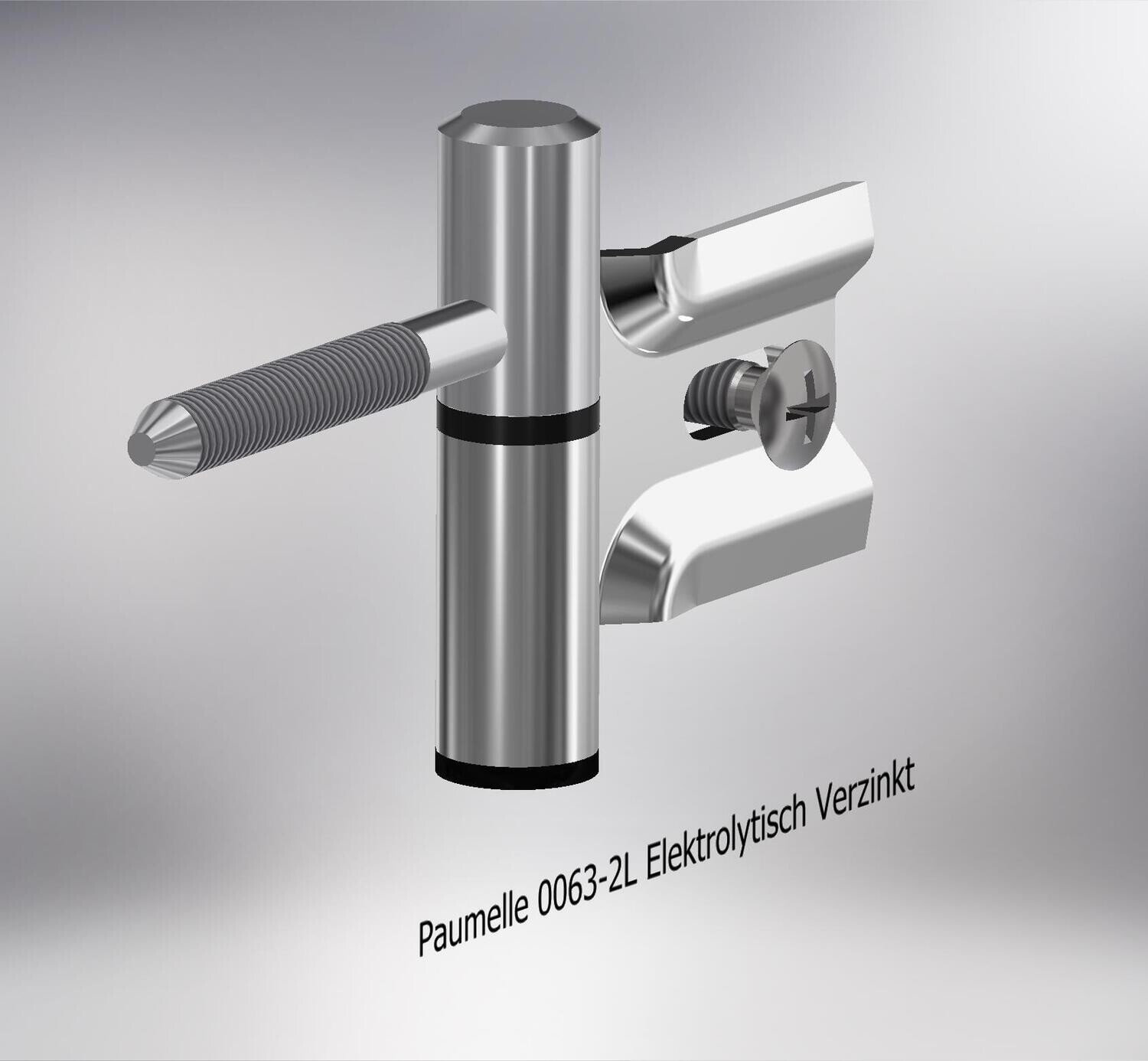 Paumelle 0063-2L Compleet, M7, Ring+Dop Zwart, Verzinkt