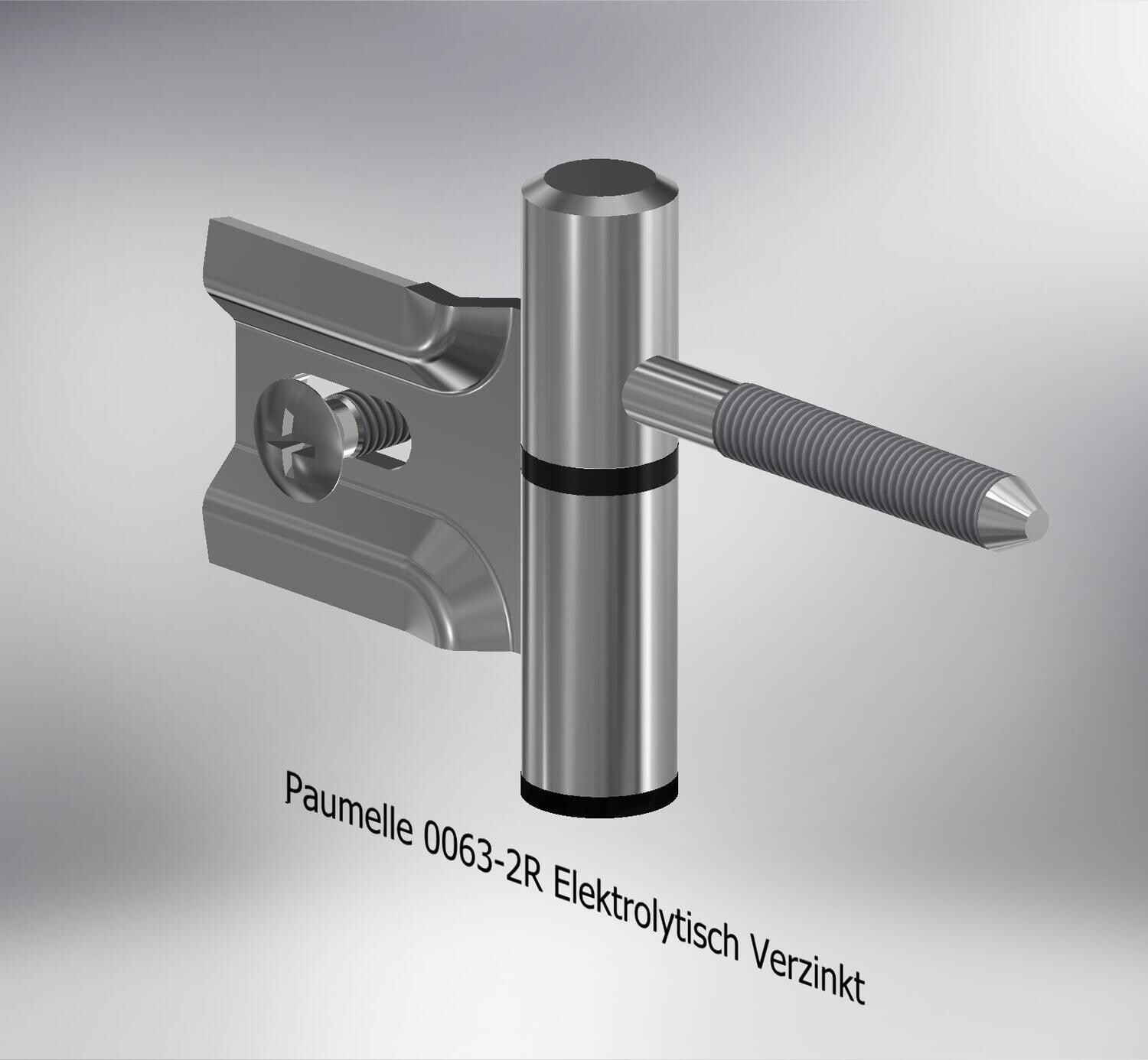 Paumelle 0063-2R Compleet, M7, Ring+Dop Zwart, Verzinkt