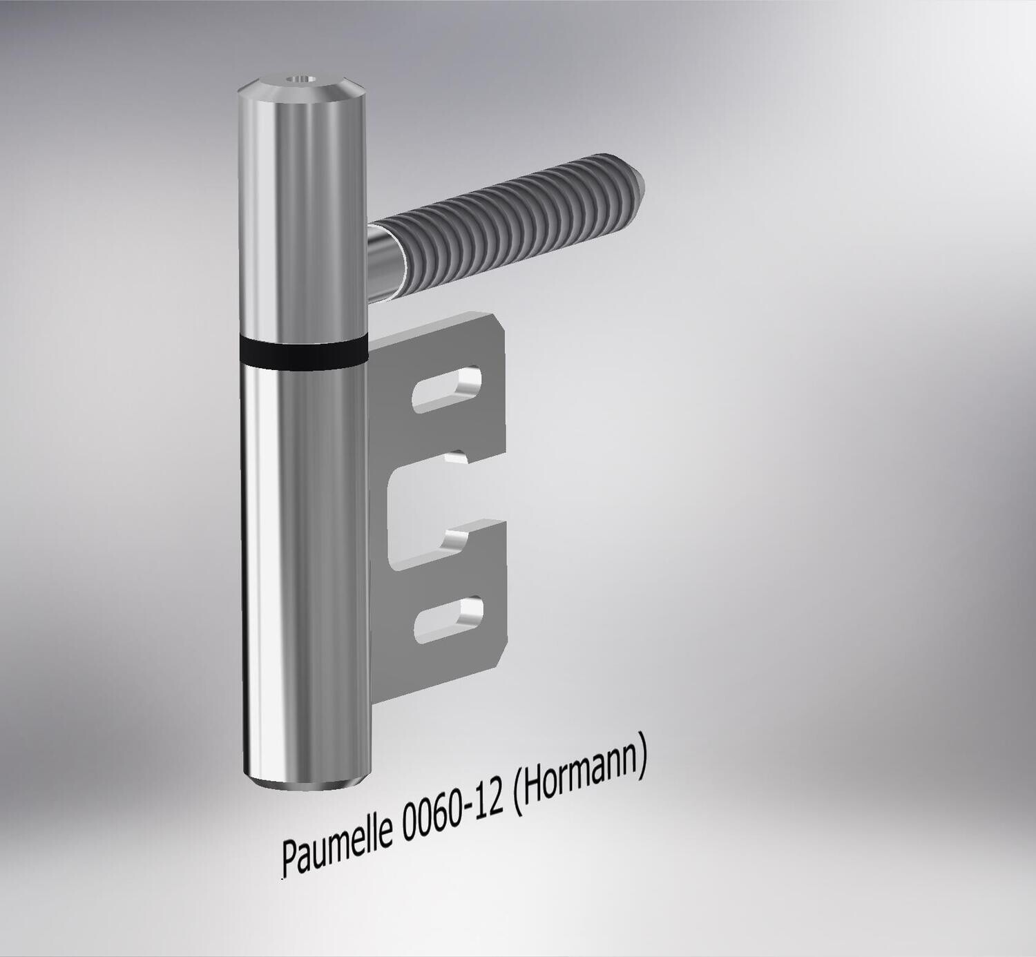 Paumelle 0060-12 Compleet, Zaagtand schroefdraad, Ring zwart