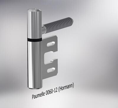 Paumelle 0060-12 Compleet, Zaagtand schroefdraad, Ring zwart