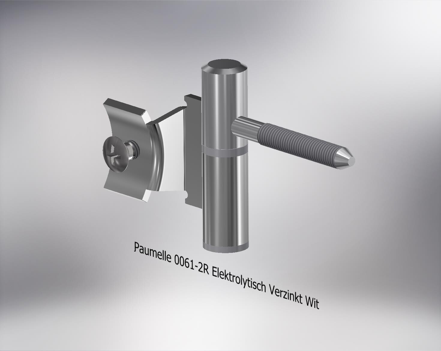 Paumelle 0061-2R Compleet, M7, Ring+Dop Wit, Verzinkt