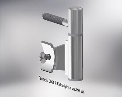 Paumelle 0061-R Compleet, M7, Ring+Dop Wit, Verzinkt
