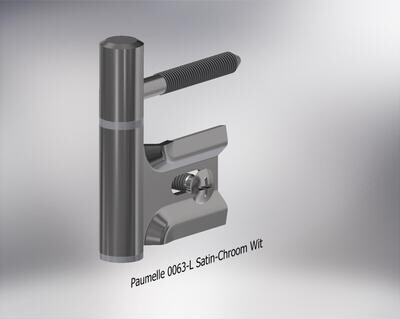 Paumelle 0063-L Compleet, M7, Ring+Dop Wit, Satin-Chroom