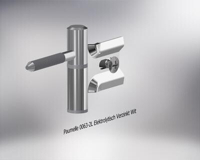 Paumelle 0063-2L Compleet, M7, Ring+Dop Wit, Verzinkt