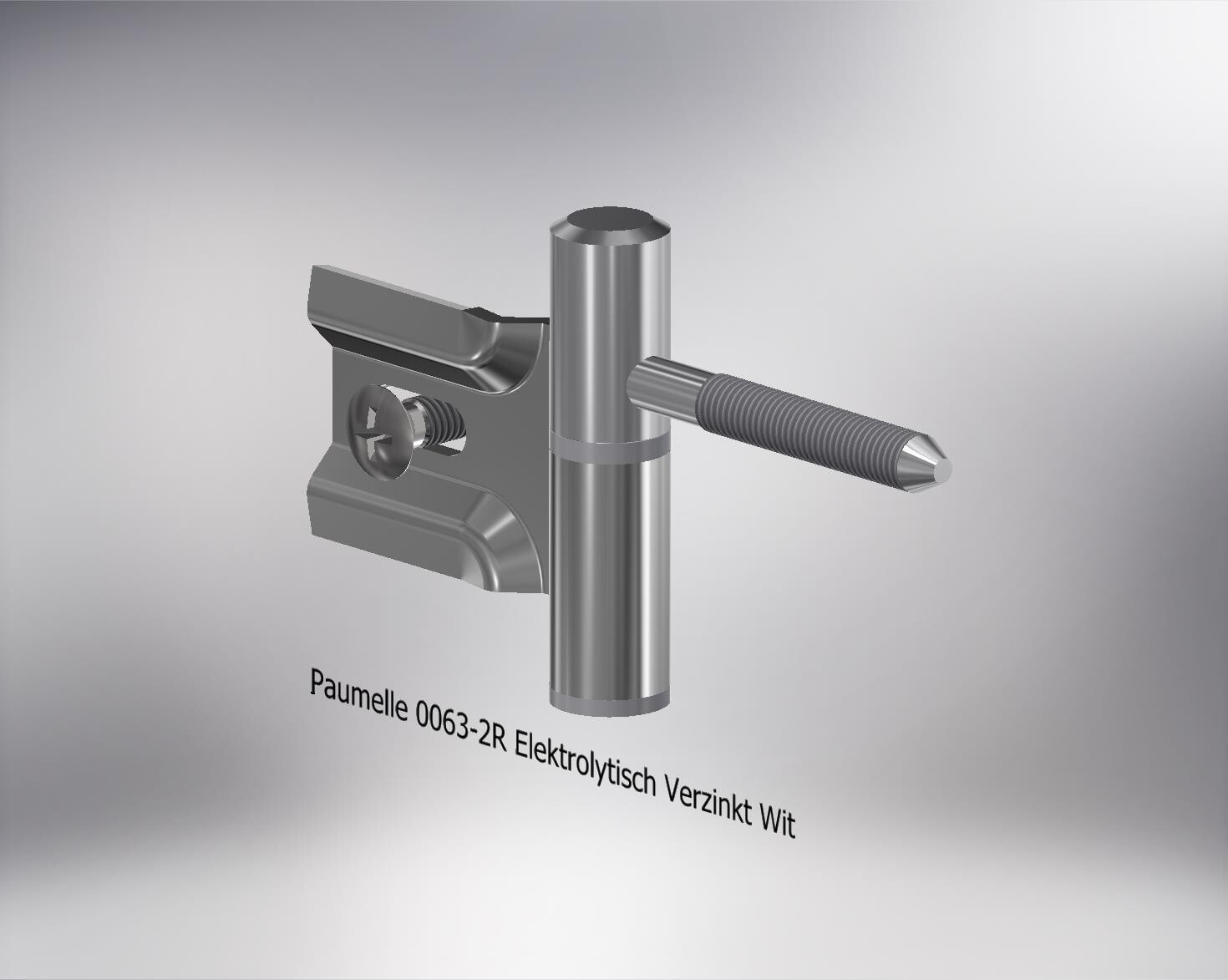 Paumelle 0063-2R Compleet, M7, Ring+Dop Wit, Verzinkt