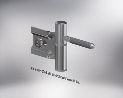Paumelle 0063-2R Compleet, M7, Ring+Dop Wit, Verzinkt