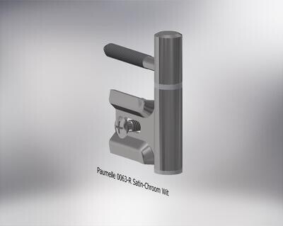Paumelle 0063-R Compleet, M7, Ring+Dop Wit, Satin-Chroom