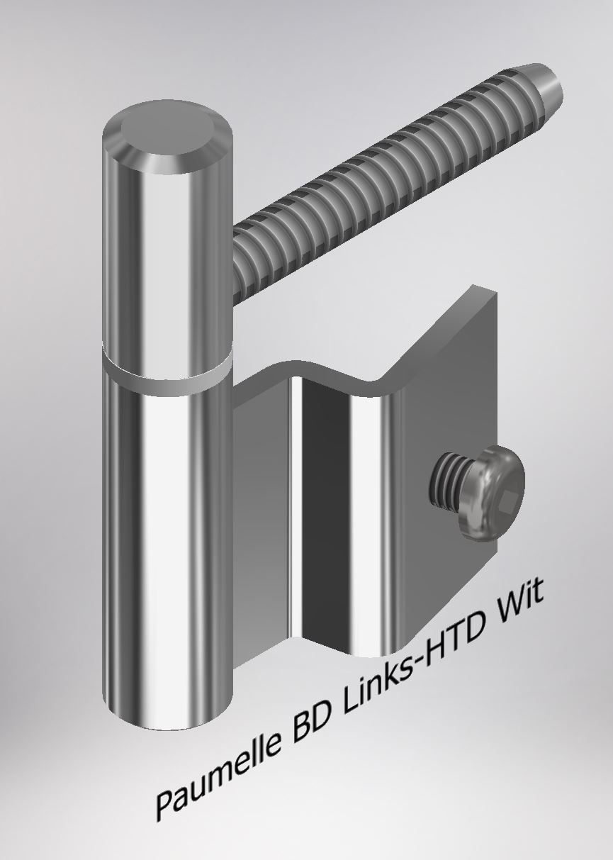 Paumelle BD-Links, Houtdraad 7.5x2, Ring Wit