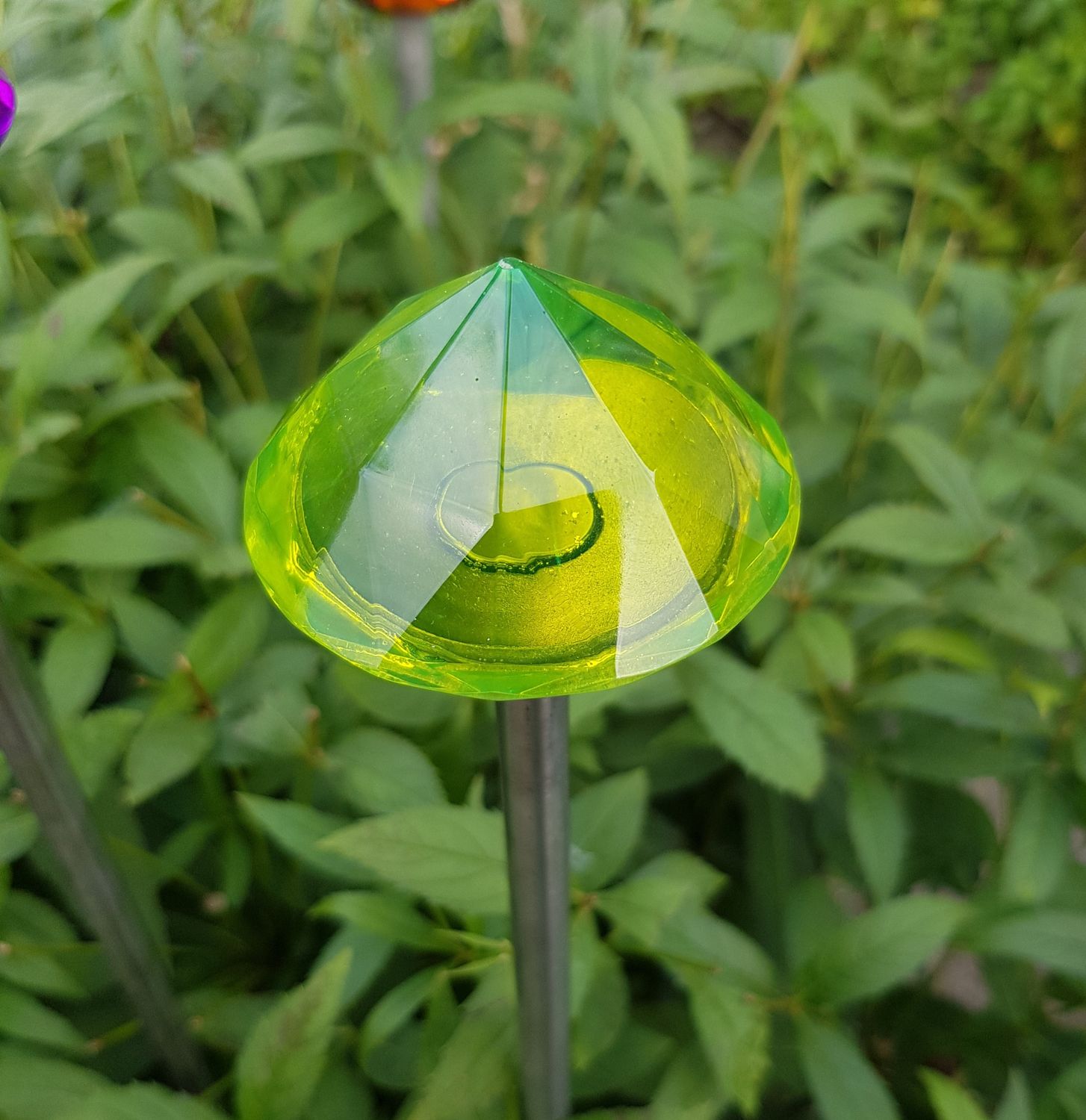 Diamant, 4 cm, op rvs-steker