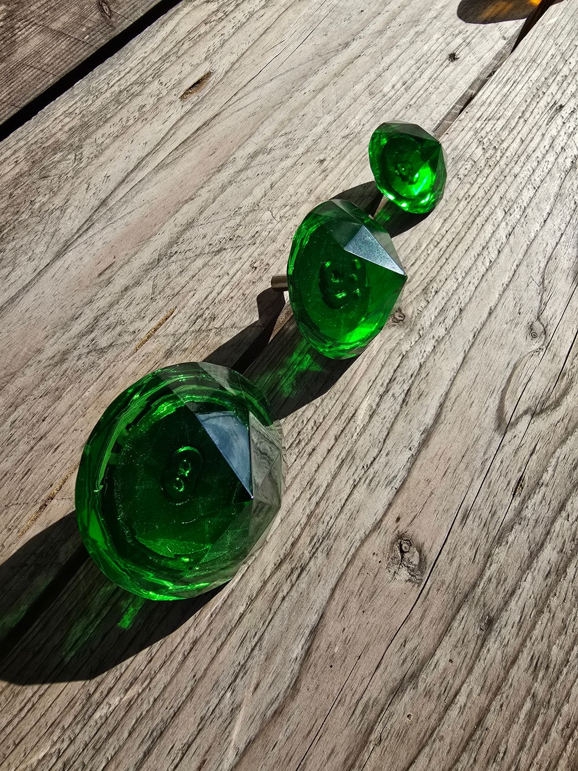 Diamant, 4 cm, op rvs-steker