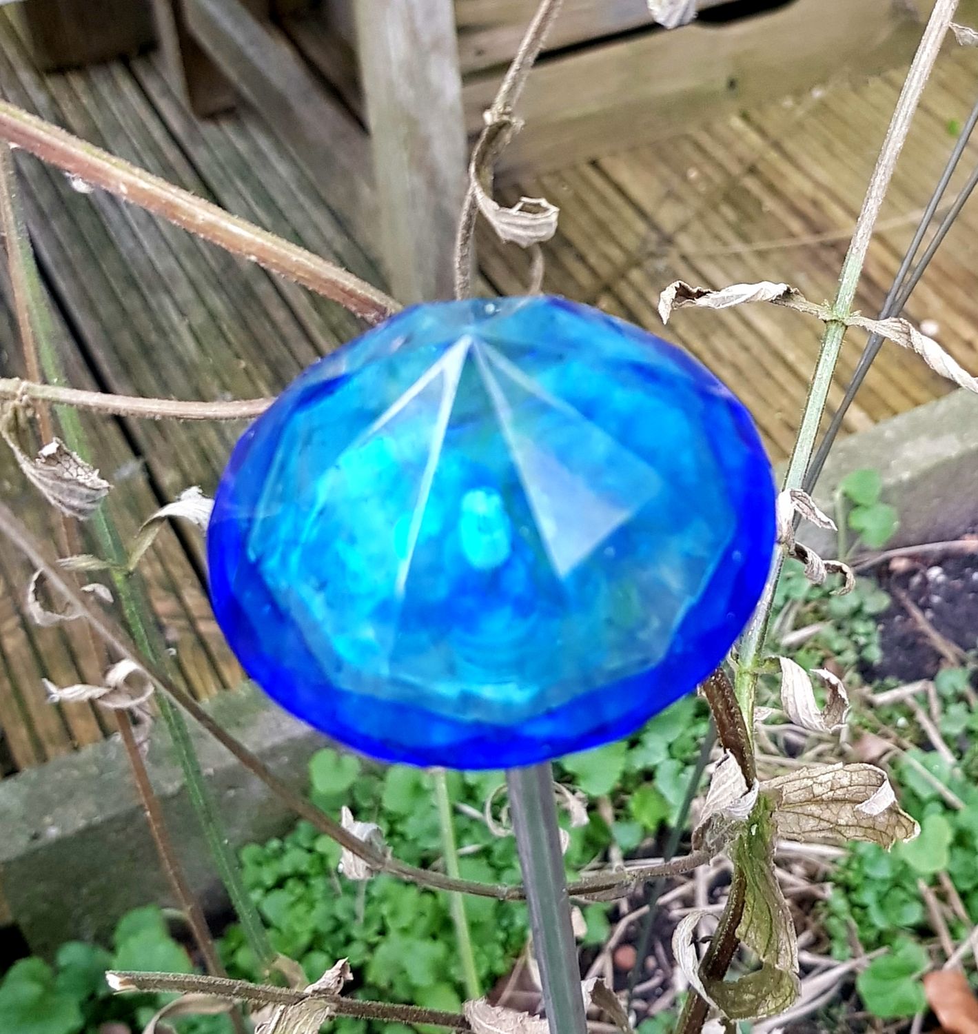 Diamant, 6 cm, op rvs-steker