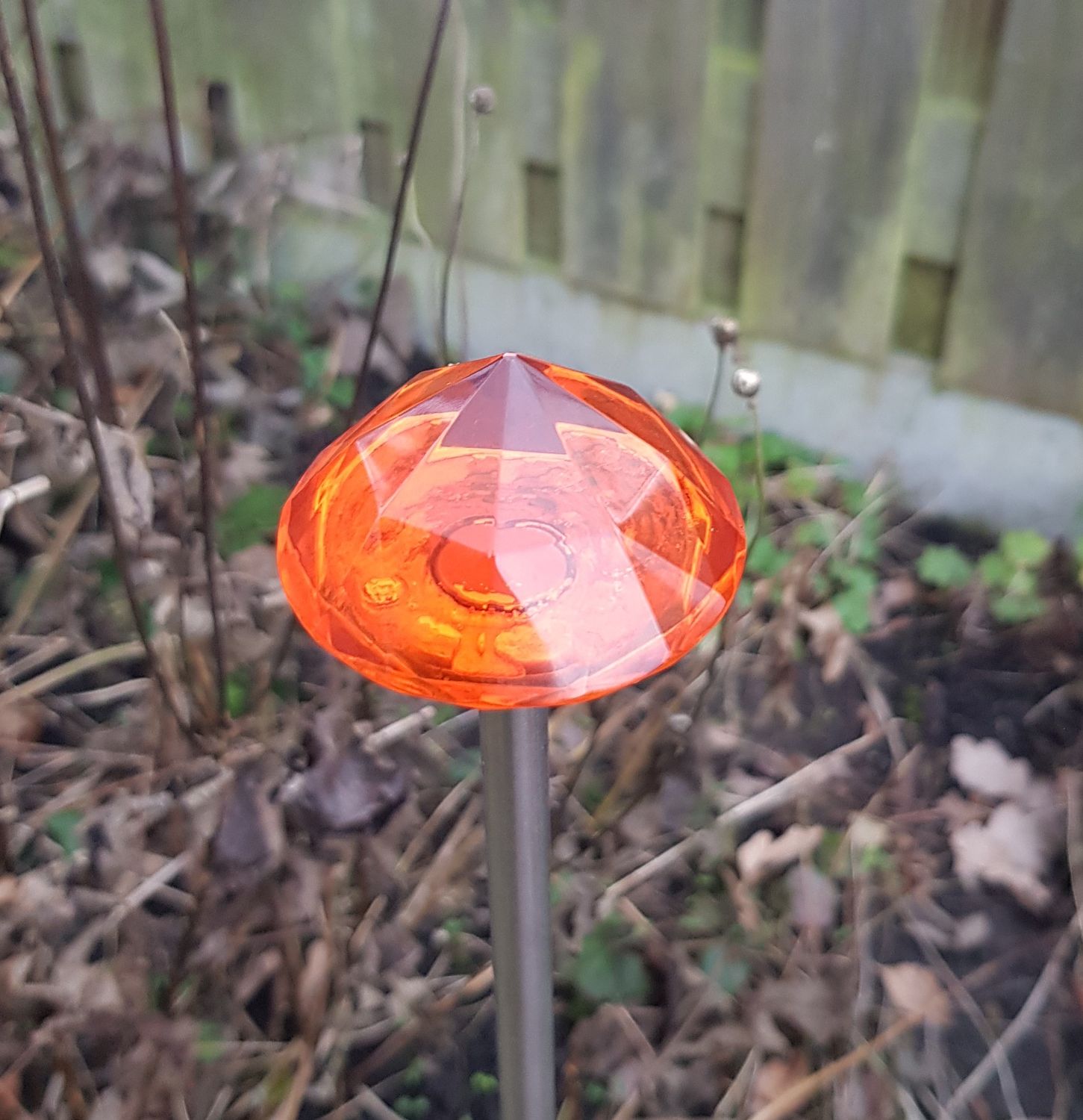 Diamant, 6 cm, op rvs-steker
