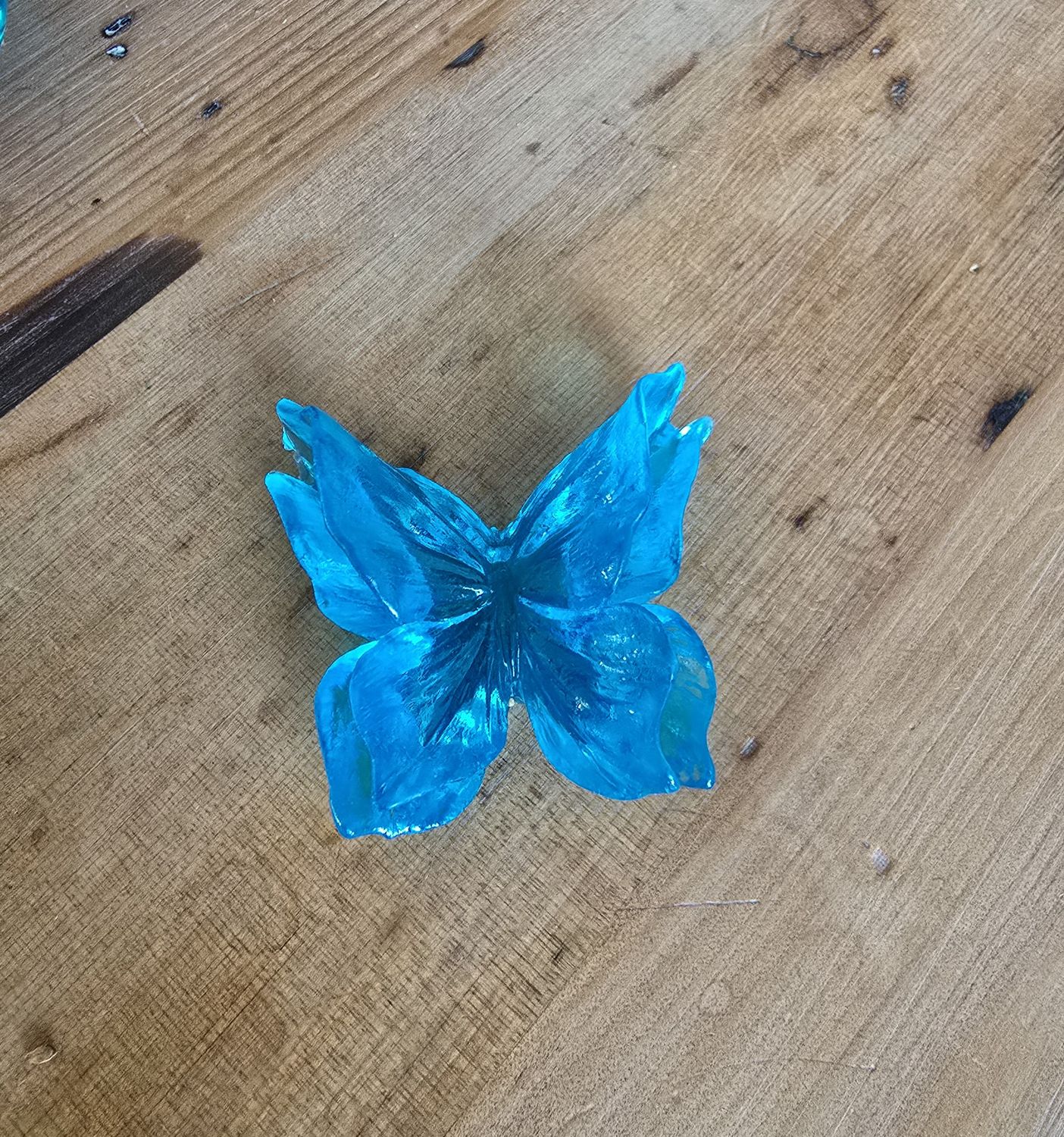 Vlinder, 6 cm, op rvs-steker