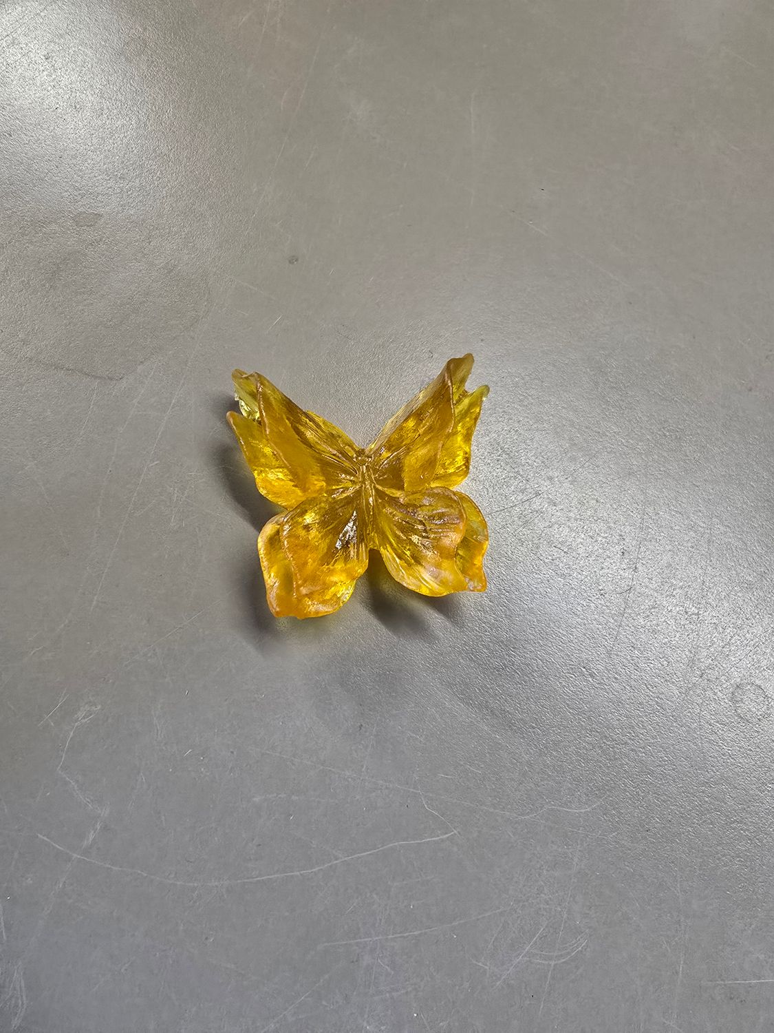 Vlinder, 6 cm, op rvs-steker