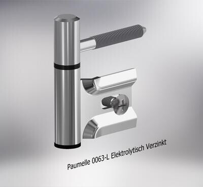 Paumelle 0063-L Compleet, M7, Vernikkeld, Ring+Dop Zwart