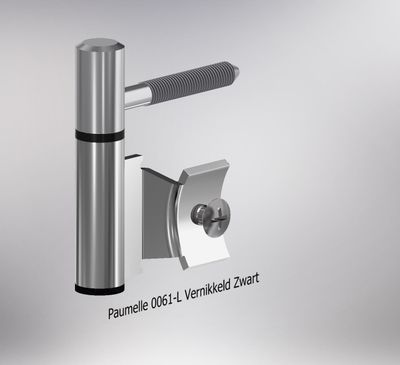 Paumelle 0061-L Compleet, M7, Vernikkeld, Ring+Dop Zwart