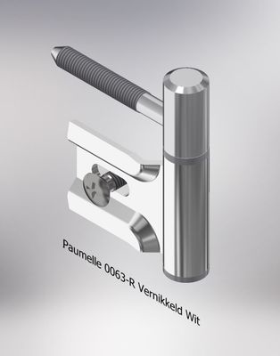 Paumelle 0063-R Compleet, M7, Vernikkeld, Ring+Dop Wit