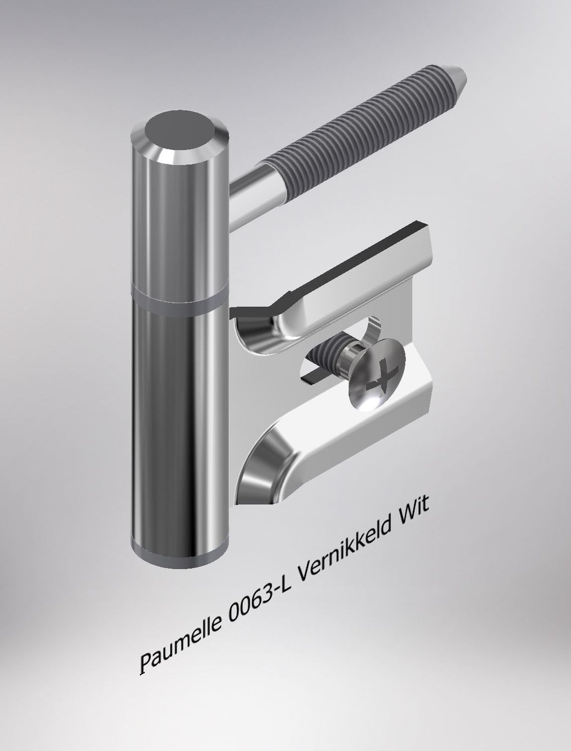 Paumelle 0063-L Compleet, M7, Vernikkeld, Ring+Dop Wit