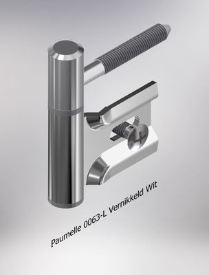 Paumelle 0063-L Compleet, M7, Vernikkeld, Ring+Dop Wit